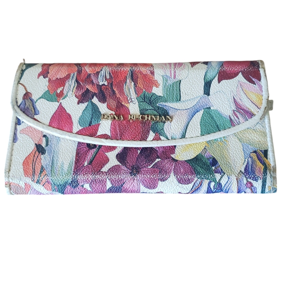 Dana Buchman 🌺 Floral Print Wristlet Clutch Wallet 